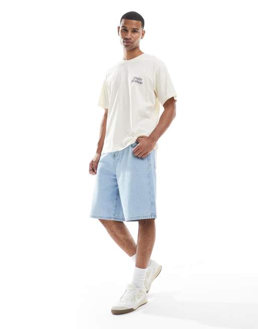 Jack & Jones oversized back print t-shirt with violet print