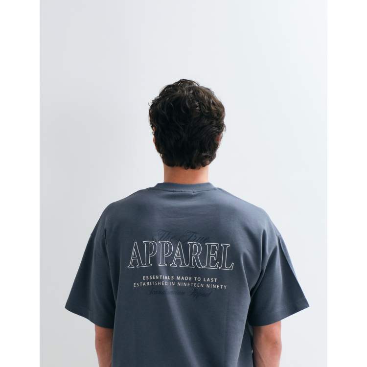 UNDERCOVER Tシャツ ビッグプリント アナーキー ネイビー/IW96 Jack & Jones oversized backprint script T-shirt in slate blue | ASOS