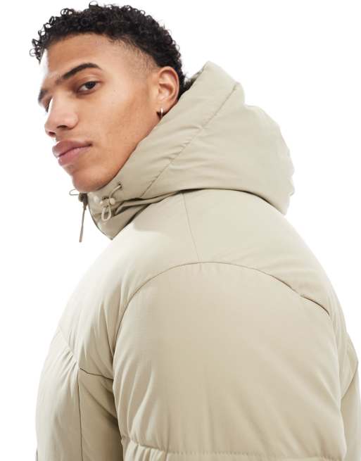 Jack & Jones - Oversized beige dynejakke med firkantet pasform , 2 af 4