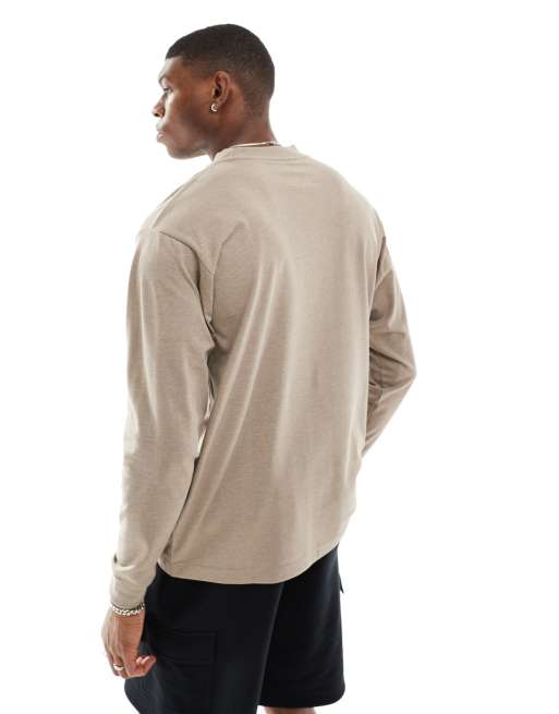 Jack & Jones - Oversized beige sweatshirt med høj hals, 4 af 4