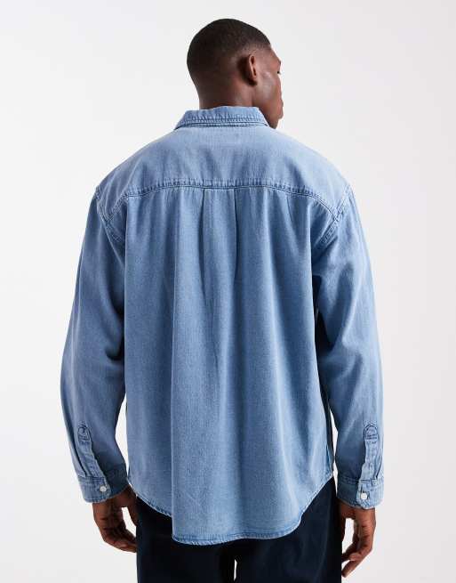Jack & Jones - Oversized blå denimskjorte, 3 af 5