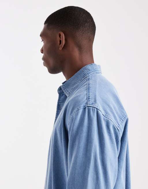 Jack & Jones - Oversized blå denimskjorte, 4 af 5
