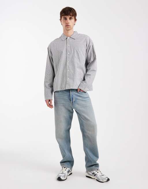 Jack & Jones oversized boxy shirt with grey check, 2 of 5