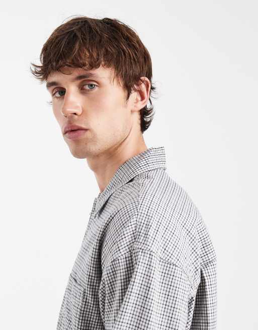Jack & Jones oversized boxy shirt with grey check, 4 of 5
