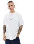 [Jack & Jones] Jack & Jones oversized boxy t-shirt with Originals logo in white L White