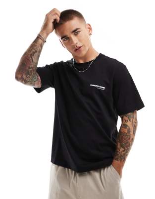 Jack & Jones oversized core back print t-shirt in black