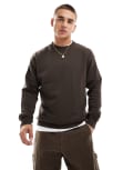 [Jack & Jones] Jack & Jones oversized crew neck sweatshirt in brown XL Mulch