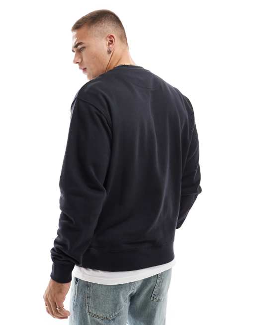 Jack & Jones oversized crew neck sweatshirt in navy, 2 of 4