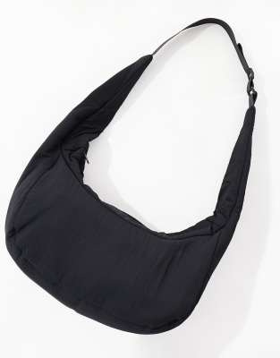 Jack & Jones Oversized Crossbody Sling Bag In Black