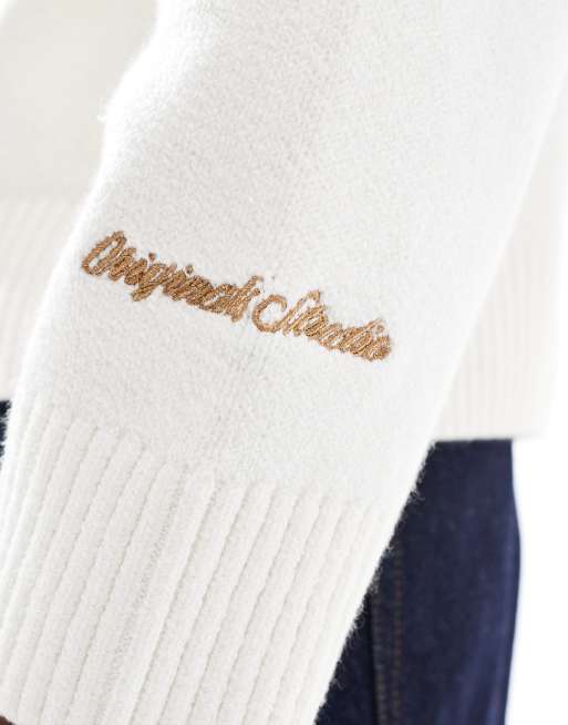 Jack & Jones - Oversized dikke trui met 1/4 rits in crème, 5 van 5