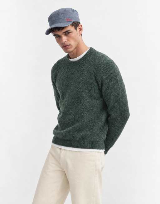 Jack & Jones oversized flauschiger Pullover in Grün, 6 von 8