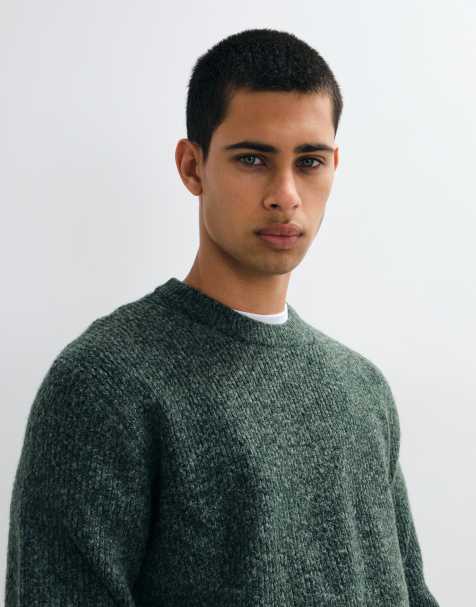 Jack & Jones oversized fluffig tröja i grönt - view 1