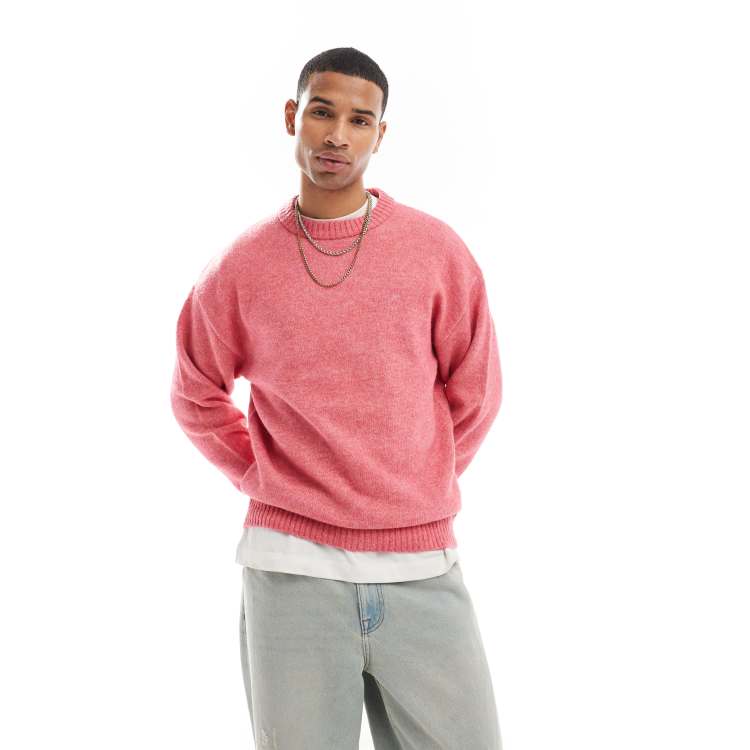 【COOR】Cotton Crochet Crew Neck Sweater Indie Pink Crochet Jumper Pattern, No Sew, Granny Stripe, Rainbow, Crew