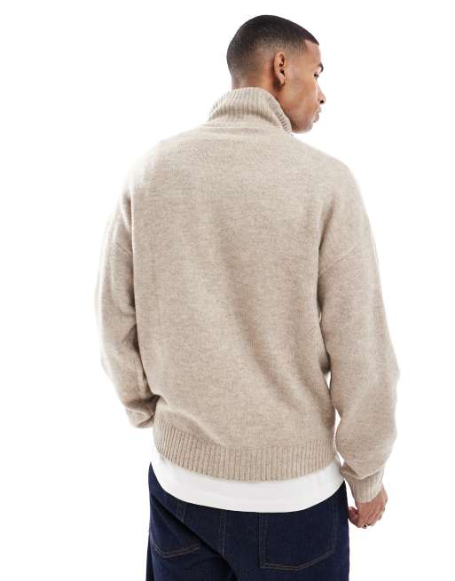 Half zip fluffy jumper hotsell
