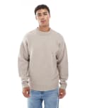 [Jack & Jones] Jack & Jones oversized fluffy jumper in beige-Neutral XXL Atmosphere