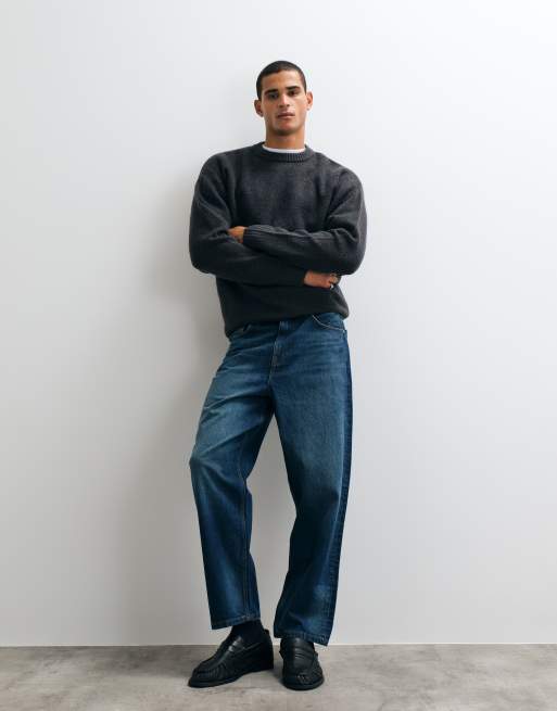 Jack & Jones oversized fluffy trui in antracietgrijs, 2 van 5