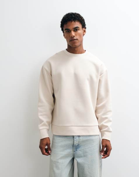 Jack & Jones oversized heavy weight sweatshirt in beige - view 1