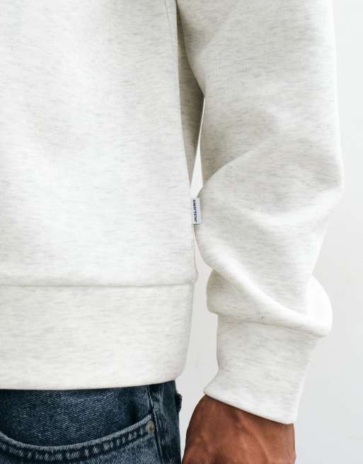 Jack & Jones oversized heavy weight sweatshirt in grey, 4 of 5