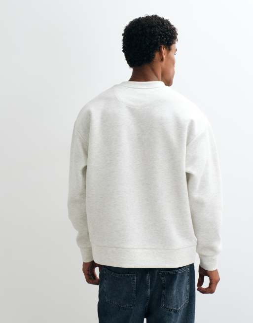 Jack & Jones oversized heavy weight sweatshirt in grey, 5 of 5