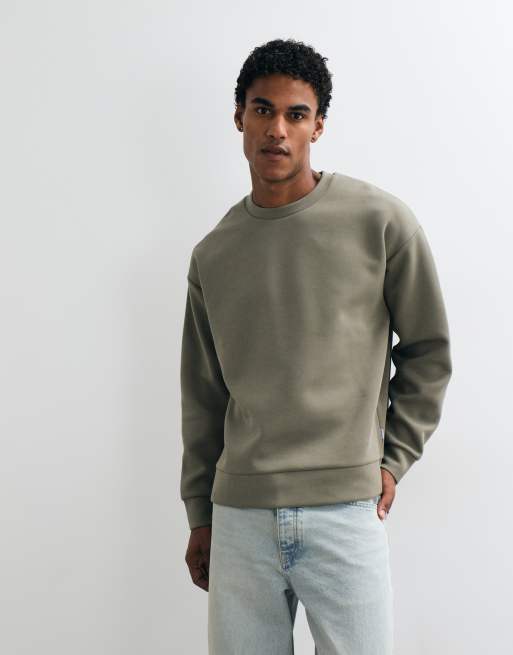 Jack & Jones oversized heavy weight sweatshirt in sage green, 5 of 5