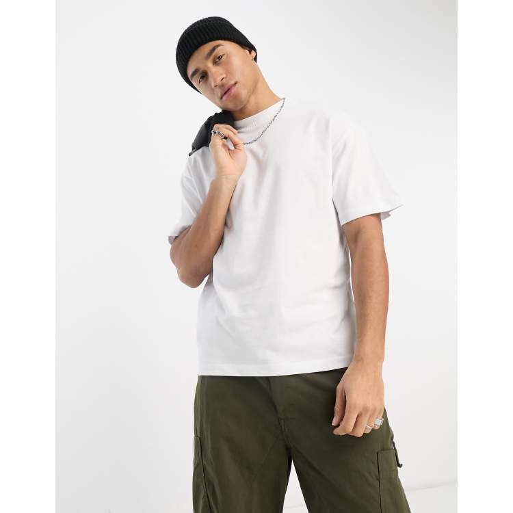 Jack & Jones oversized heavy weight t-shirt in white | ASOS