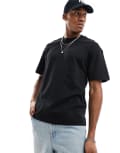 Jack & Jones oversized heavyweight t-shirt in black