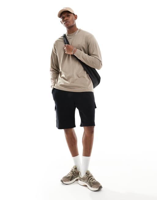 Jack & Jones oversized high neck sweat in beige, 2 of 4