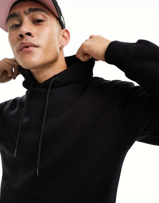 Jack & Jones oversized hoodie in black, 4 of 4