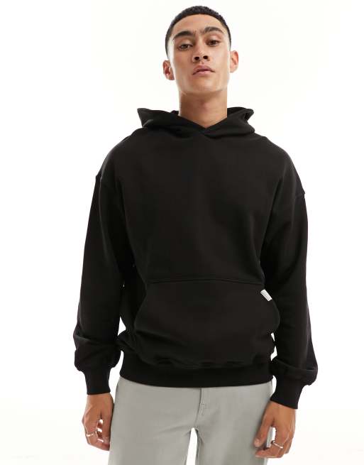 Jack & Jones oversized hoodie in black | ASOS