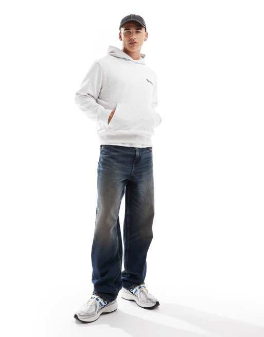 Jack & Jones - Oversized hoodie met 'Bowery' print op de achterkant in grijs, 4 van 4