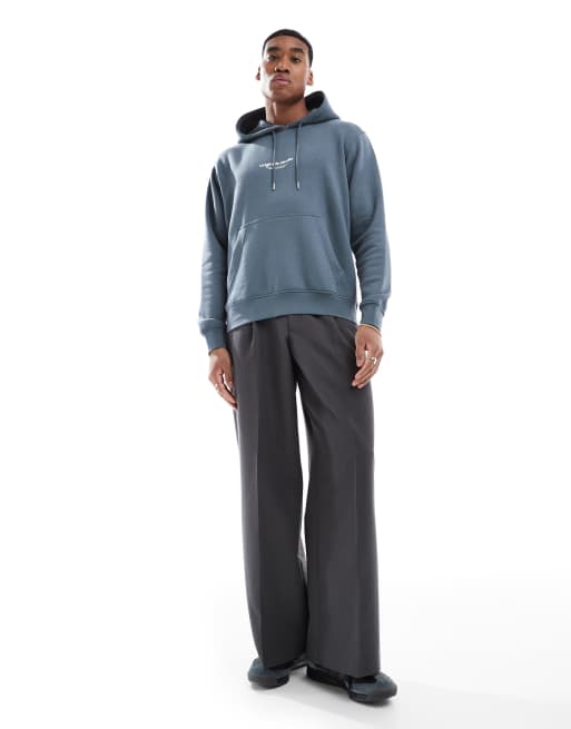 Jack & Jones - Oversized hoodie met logo op de borst in groenblauw, 2 van 4