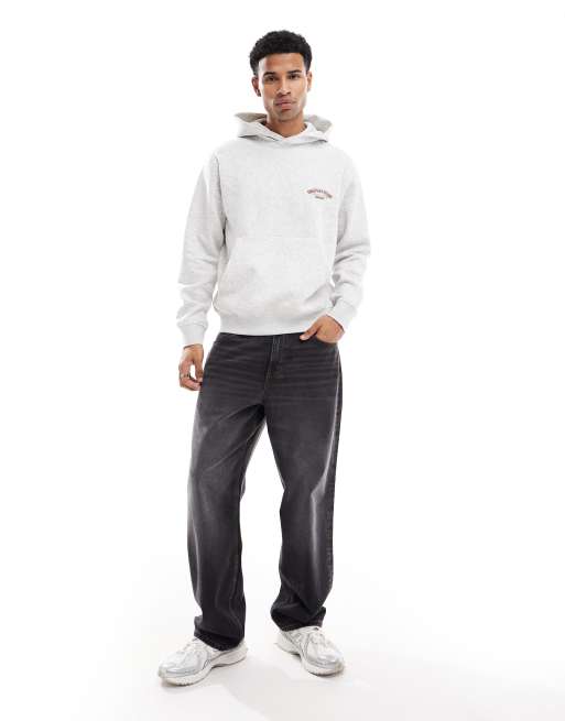 Jack & Jones - Oversized hoodie met print in lichtgrijs, 2 van 4