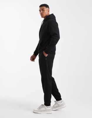 Jack & Jones Oversized Hoodie & Sweatpants Set In Black