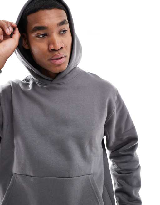Jack & Jones - Oversized hoodie van 400gsm zware stof in donkergrijs, 4 van 4