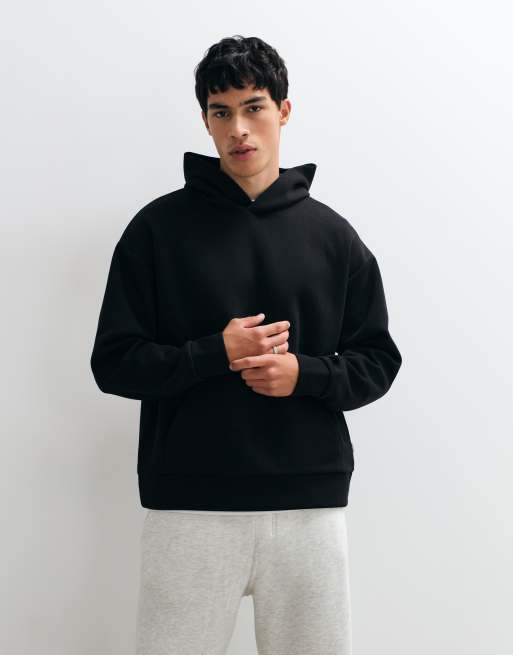 Jack & Jones oversized hoodie van zware stof in zwart, 2 van 5