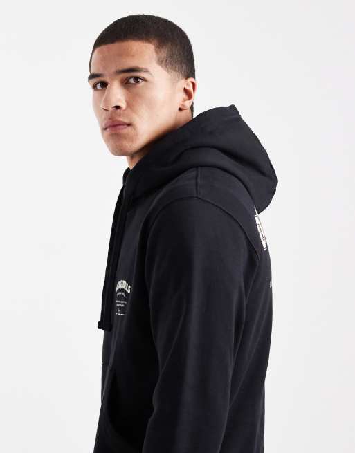 Jack & Jones oversized hoodie with originals back print in black, 4 of 5