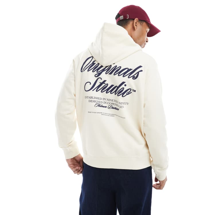 トップス Oversized Back Print Hoodie Jack & Jones oversized hoodie with originals back print in