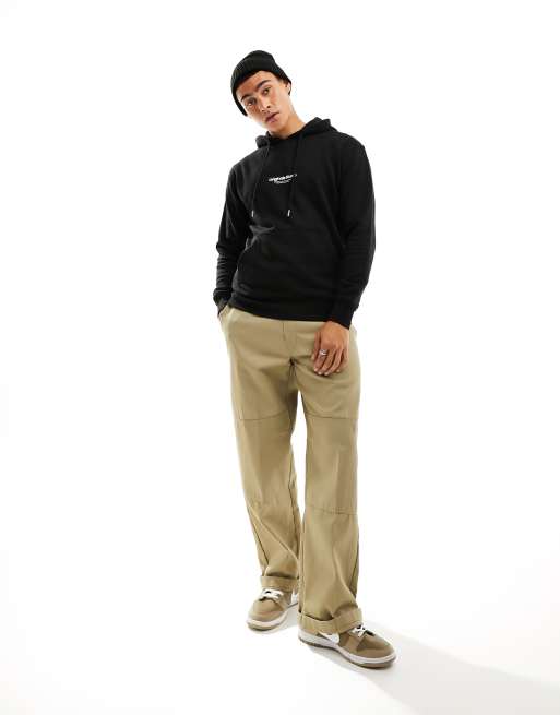 Jack & Jones oversized hoodie with originals logo in black, 4 of 4