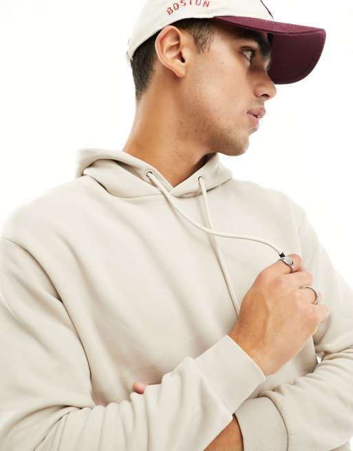 Jack & Jones - Oversized hættetrøje i beige, 3 af 4