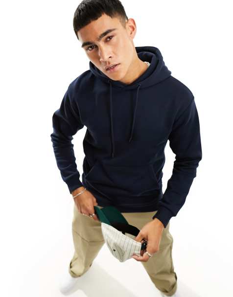 Jack & Jones - Oversized hættetrøje i marineblå - view 1