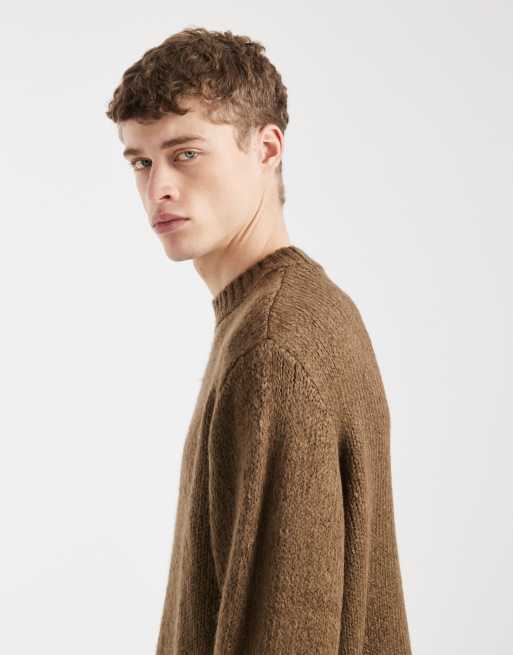 Jack & Jones oversized jumper in chocolate brown, 4 of 5