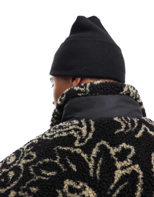 Jack Jones oversized knitted beanie in black ASOS