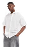 [Jack & Jones] Jack & Jones oversized linen shirt in white M White