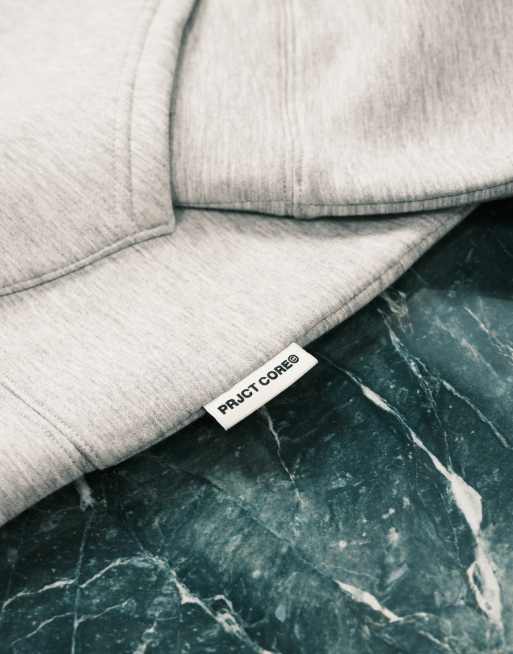 Jack & Jones - Oversized og cremehvid hættetrøje i stof i scuba-stil med dobbelt lynlås, 4 af 5