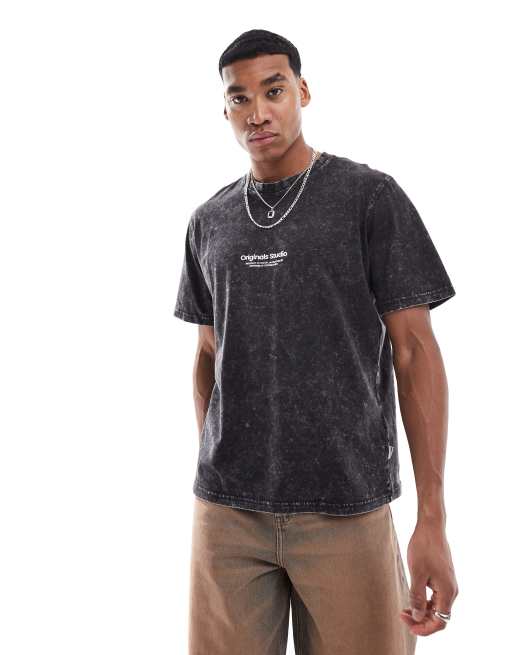 Jack & Jones oversized Originals chest logo T-shirt in