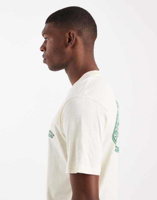 Jack & Jones oversized originals t-shirt with back print in cream, 4 of 5