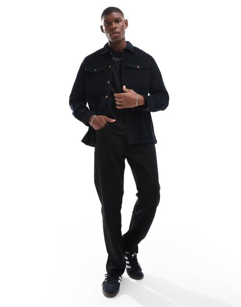 Jack & Jones - Oversized overshirt van corduroy in zwart - view 1