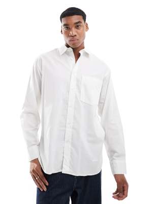 oversized oxford shirt in white