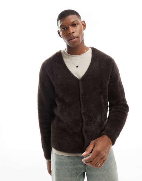 Jack & Jones - Oversized pluizig vest in bruin - view 1