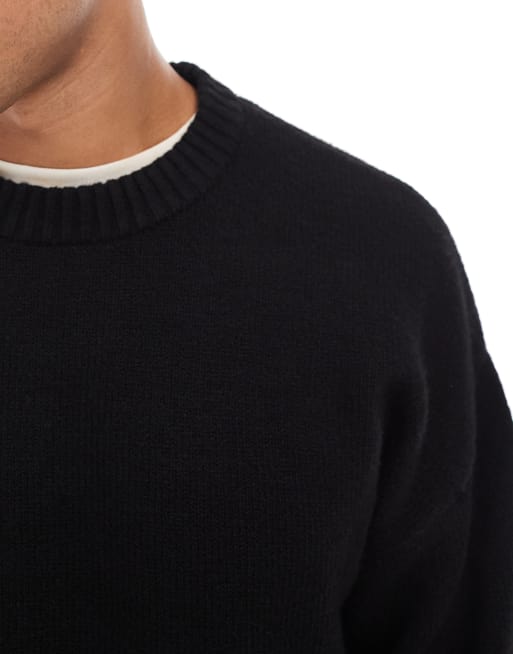 Jack & Jones - Oversized pluizige trui in zwart, 5 van 5